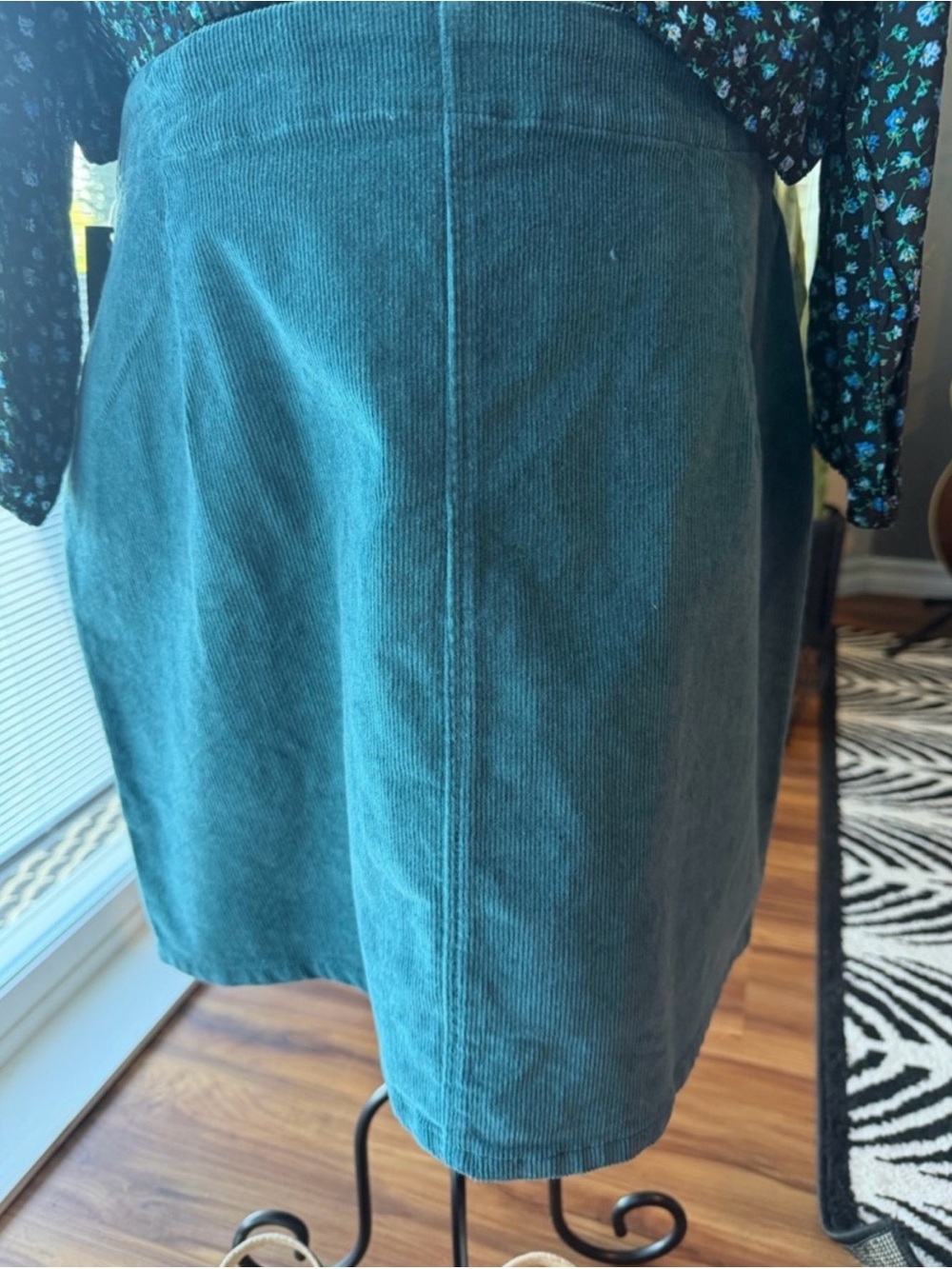 wild fable Teal Mini Corduroy Skirt